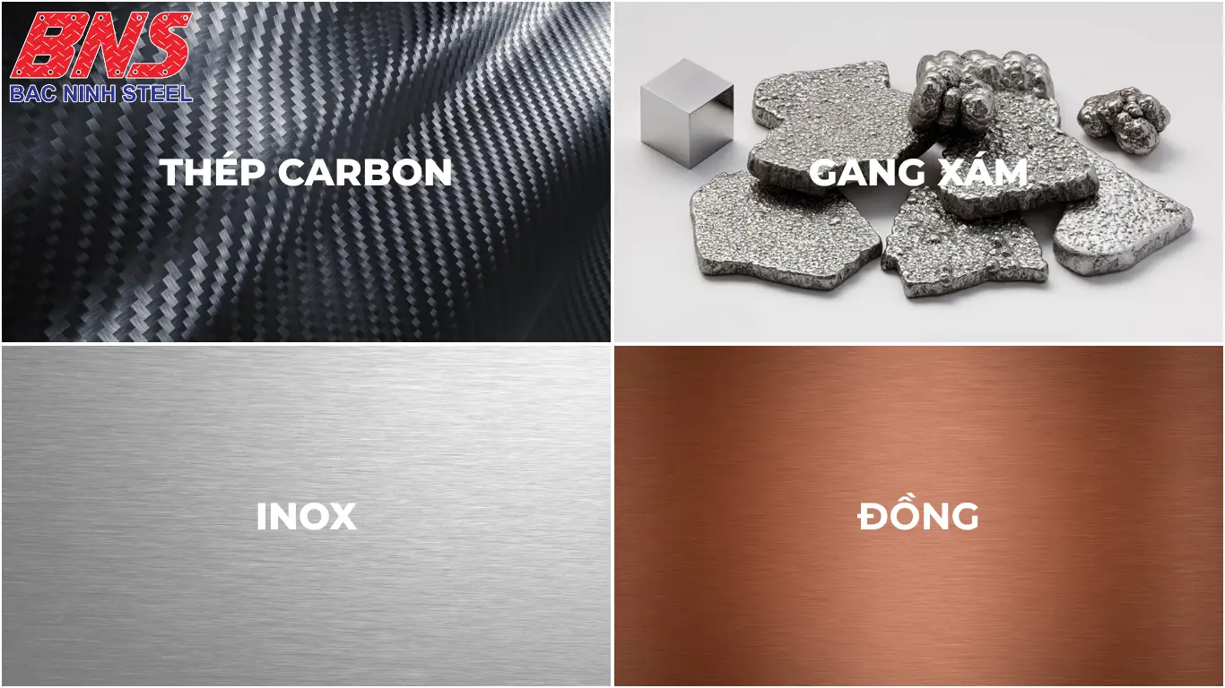 vật liệu trong gia công mặt bích