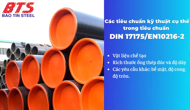 Các yêu cầu kỹ thuật của tiêu chuẩn DIN EN cho ống thép đúc 
