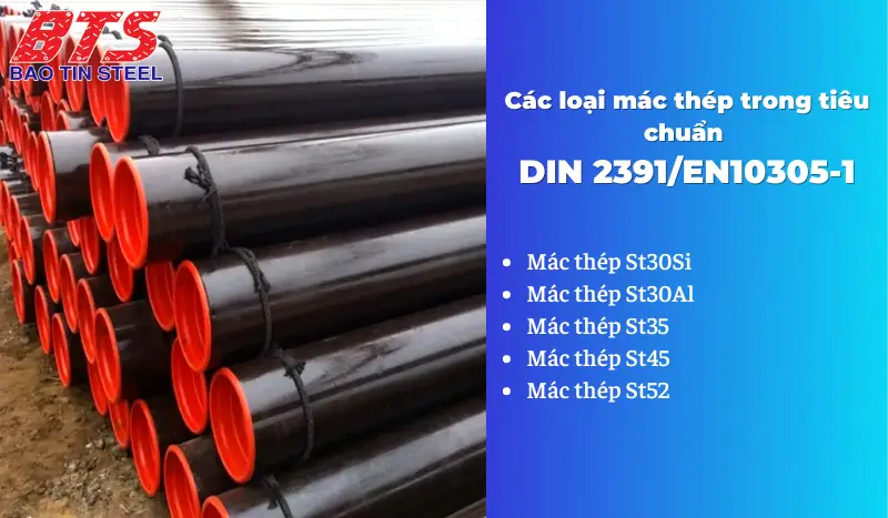 Các loại mác thép tiêu chuẩn DIN 2391/EN10305-1