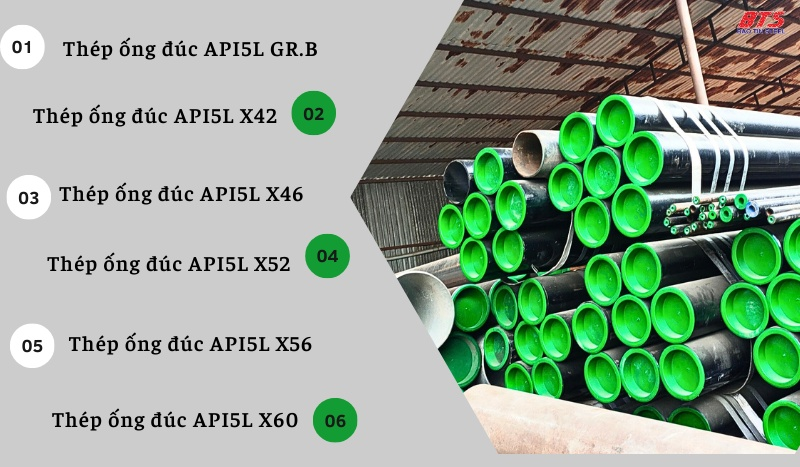 Các sản phẩm ống thép đúc tiêu chuẩn API 5L
