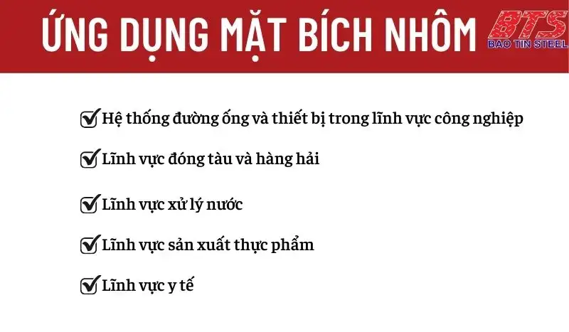 Một số ứng dụng của bích nhôm Một số ứng dụng của bích nhôm